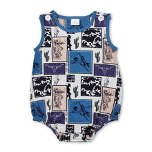 Load image into Gallery viewer, Sleeveless cactus rodeo western baby boy romper