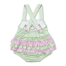 Load image into Gallery viewer, Flutter sleeves watermelon baby girls summer romper