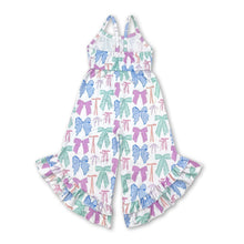 Load image into Gallery viewer, Straps colorful bows ruffle toddler girls jumpsuit