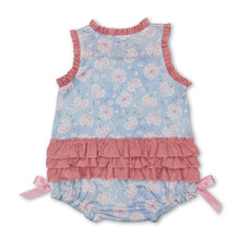 Load image into Gallery viewer, Sleeveless floral little sister baby girls summer romper