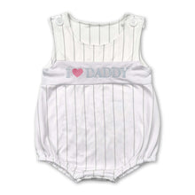 Load image into Gallery viewer, I love Daddy sleeveless stripe baby boy summer romper