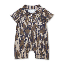 Load image into Gallery viewer, Short sleeves camo baby boys polo romper