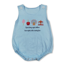 Load image into Gallery viewer, Light blue sleeveless ferris wheel baby boy summer romper
