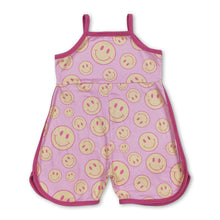 Load image into Gallery viewer, Pink straps smile kids girls summer jumpsuit