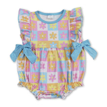 Load image into Gallery viewer, Flutter sleeves colorful floral baby girls summer romper