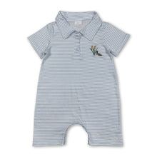 Load image into Gallery viewer, Short sleeves stripe duck baby boy summer romper