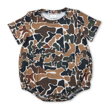 Load image into Gallery viewer, Short sleeves brown camo baby boy summer romper