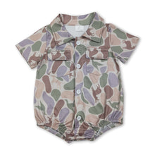 Load image into Gallery viewer, Short sleeves dog duck camo baby boy polo romper