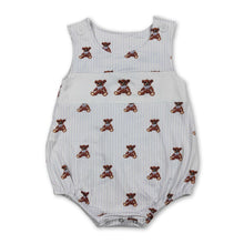 Load image into Gallery viewer, Sleeveless stripe bear baby boy summer romper
