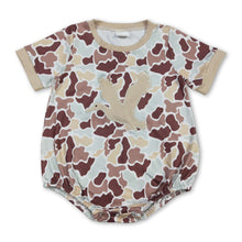 Load image into Gallery viewer, Short sleeves camo duck baby boys summer romper