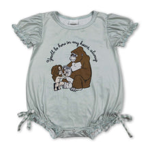 Load image into Gallery viewer, Short sleeves you'll be here in my heart baby girls romper