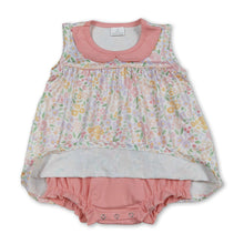Load image into Gallery viewer, Sleeveless doll collar floral baby girls summer romper