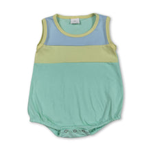Load image into Gallery viewer, Sleeveless cotton patchwork baby boy summer romper