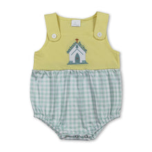 Load image into Gallery viewer, Sleeveless Jesus loves me this I know church boy romper