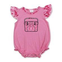 Load image into Gallery viewer, Flutter sleeves camo fishing embroidery baby girl romper