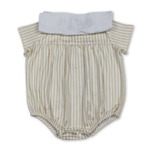 Load image into Gallery viewer, Short sleeves stripe cross embroidery baby Easter romper