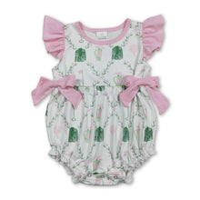 Load image into Gallery viewer, Pink flutter sleeves golf baby girls summer romper