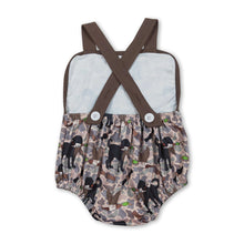 Load image into Gallery viewer, Straps dog duck camo baby boy summer romper