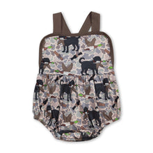 Load image into Gallery viewer, Straps dog duck camo baby boy summer romper