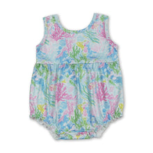 Load image into Gallery viewer, Sleeveless watercolor coral baby girls summer romper