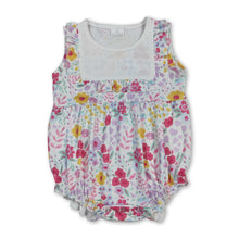Load image into Gallery viewer, Ruffle floral baby girls spring summer romper