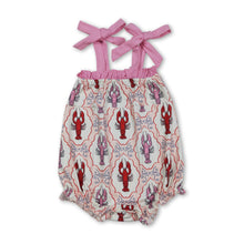 Load image into Gallery viewer, Straps ruffle crawfish baby girls summer romper