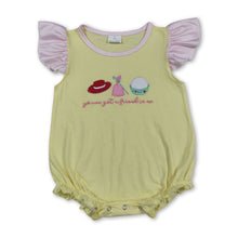Load image into Gallery viewer, Flutter sleeves hat embroidery baby girl summer romper