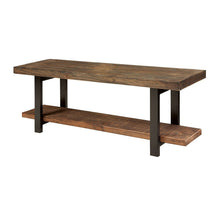 Load image into Gallery viewer, Modern Industrial Style Wood and Metal Accent Bench
