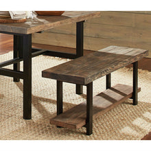 Load image into Gallery viewer, Modern Industrial Style Wood and Metal Accent Bench