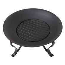Load image into Gallery viewer, 30-inch Round Steel Outdoor Fire Pit with Mesh Cover and Poker in Bronze
