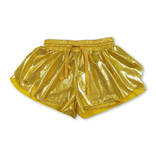 Load image into Gallery viewer, Yellow drawstring kids girls shorts