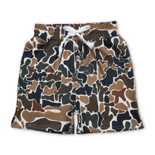 Load image into Gallery viewer, Brown camo kids boys summer shorts