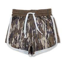 Load image into Gallery viewer, Olive camo drawstring kids girls summer shorts