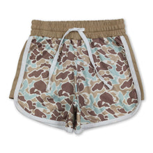 Load image into Gallery viewer, Mint camo drawstring kids girls summer shorts