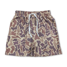 Load image into Gallery viewer, Khaki camo pockets elastic kids boys summer shorts