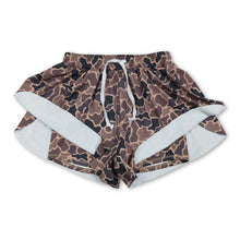 Load image into Gallery viewer, Brown camo adult women summer active shorts