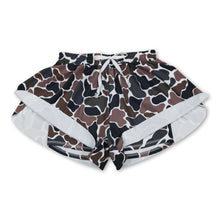 Load image into Gallery viewer, Brown camo adult women summer active shorts