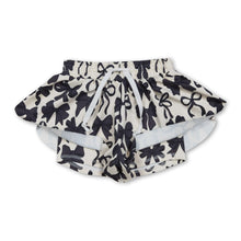Load image into Gallery viewer, Black bow kids girls summer active shorts