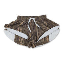 Load image into Gallery viewer, Olive camo kids girls summer active yoga shorts