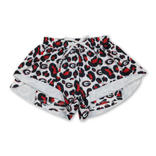 Load image into Gallery viewer, Red leopard G adult women team active shorts