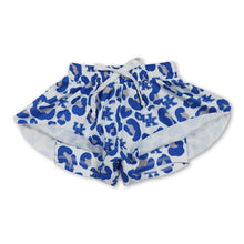 Load image into Gallery viewer, Blue leopard U K kids girls team active summer shorts
