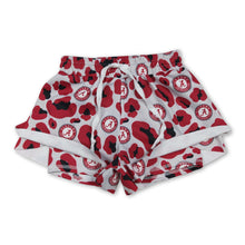 Load image into Gallery viewer, Red leopard A kids girls team active summer shorts