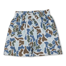 Load image into Gallery viewer, Blue camo pockets kids boys summer shorts