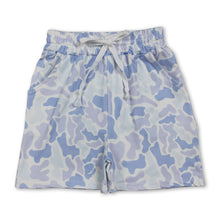 Load image into Gallery viewer, Light blue camo pockets kids boys summer shorts