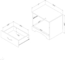 Load image into Gallery viewer, Modern 1 Drawer Nightstand End Side Table Storage in Black