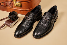 Load image into Gallery viewer, Amsterdam Black Bit Loafer Men Shoe