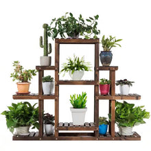 Load image into Gallery viewer, Modern Farmhouse 6-tier Wooden Bookcase Plant Stand Shelving Unit
