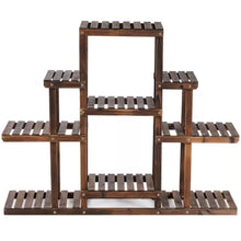 Load image into Gallery viewer, Modern Farmhouse 6-tier Wooden Bookcase Plant Stand Shelving Unit