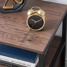 Load image into Gallery viewer, Set of 2 - Modern Metal Wood Side End Table Nightstand with Storage Drawer