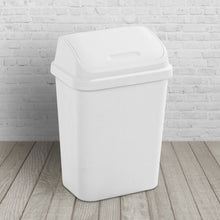 Load image into Gallery viewer, Set of 6 - White 7.8 Gallon Swing Top Kitchen Wastebasket Trash Can